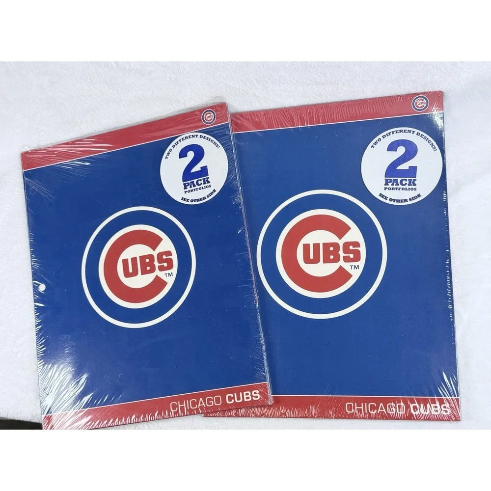 Chicago Cubs Baseball School Folders Set Of 4 New Sealed School Supplies